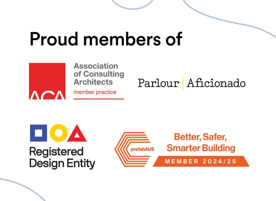 Image with white background featuring architecture industry membership logos