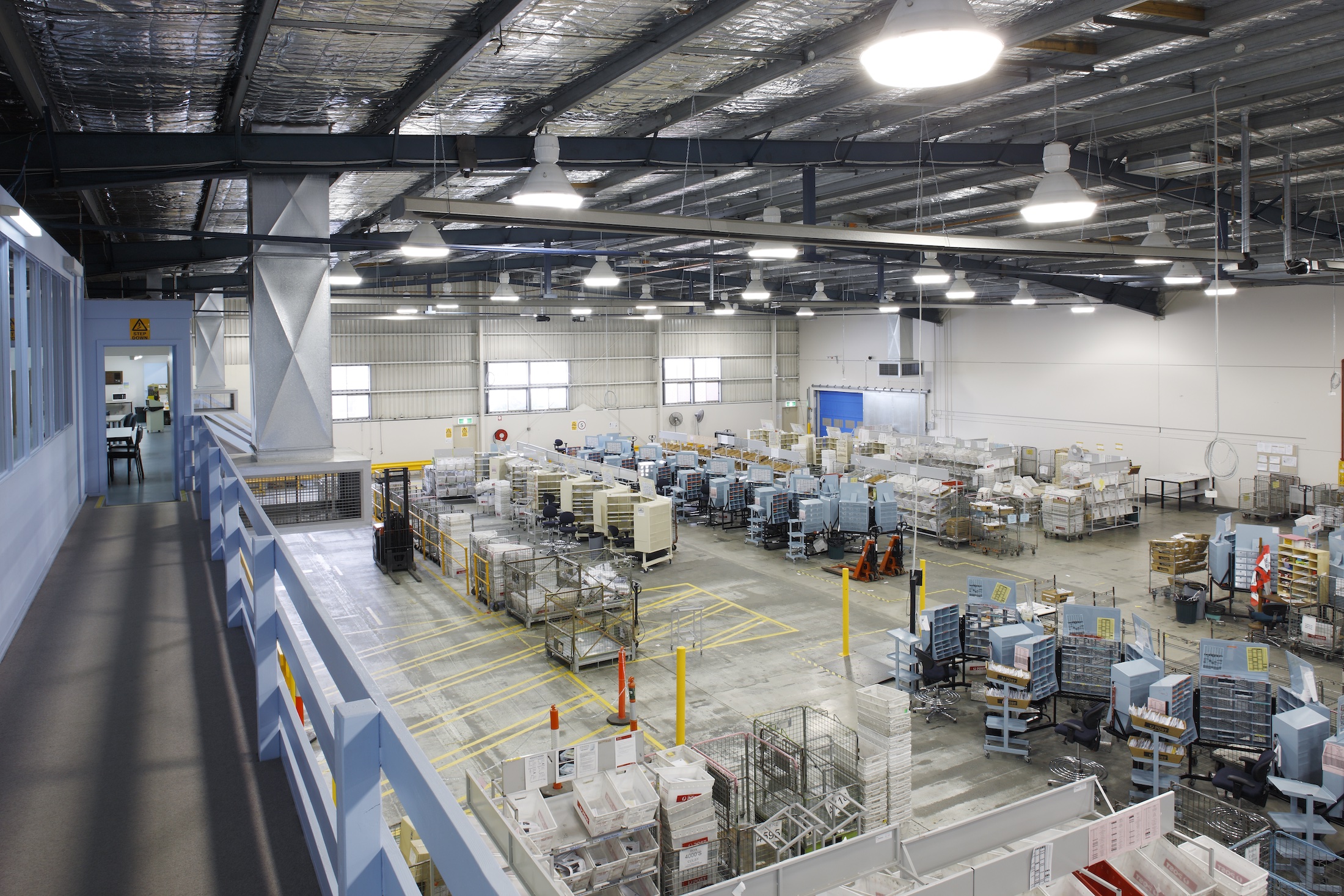 Large factory space with Australia Post sorting facilities