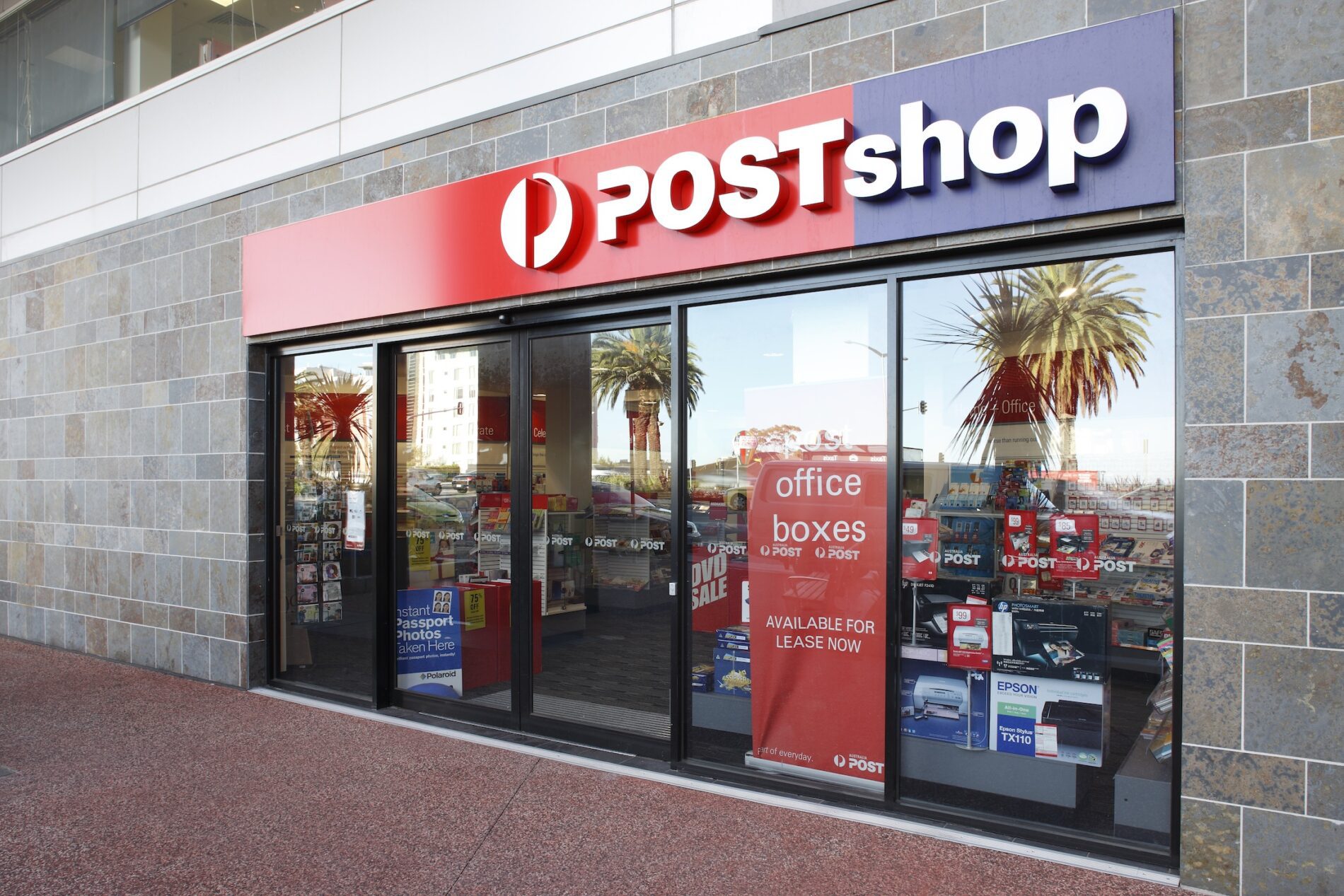 Australia Post shop facade and entry